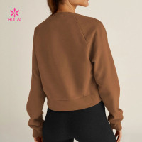 HUCAI Private Brand Cropped Sweatshirt Softest Fleece Fabric Gym Wear Manufacturer