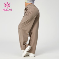 HUCAI OEM Sports Joggers Drawstring Design Light Quick-drying Fabric Gym Pants Supplier