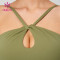HUCAI Chic Halter Neck Sport Bras Front Water Drop Sexy Hollow China Supplier