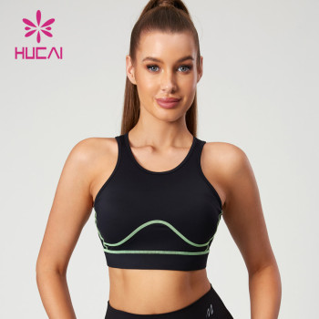 HUCAI Unique Workwear Style Yoga Vest with Contrasting Color 2024 China Manufacturer