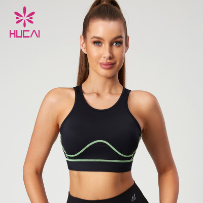 HUCAI Unique Workwear Style Yoga Vest with Contrasting Color 2024 China Manufacturer