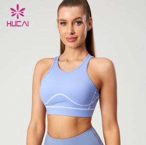 HUCAI Unique Workwear Style Yoga Vest with Contrasting Color 2024 China Manufacturer
