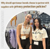 Why should sportswear brands choose to partner with suppliers with privacy protection policies?