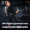 2024 Women's sportswear trend: Leopard print digital print