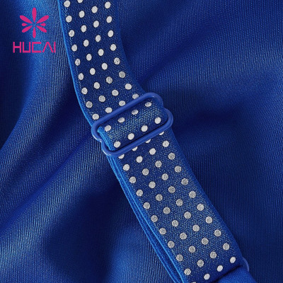 HUCAI Private Label Fitness Bras Laser Adjustable Waist Band Racer Back Sportswear