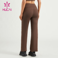 HUCAI Women Flare Leggings Hip-Lifting Slim Back Hidden Pocket Pants Manufactured