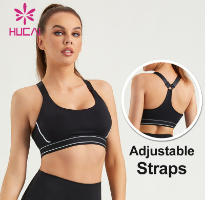 HUCAI ODM Sports Bras Classic Version Adjustable Shoulder Strap Women Gymwear