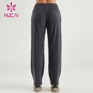HUCAI Women Sweat Pants Fleece Fabric Elastic Waistband Joggers Supplier