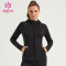 HUCAI ODM Windproof Coat Hooded Long-sleeved Zipper Lady Fitness Jacket Supplier