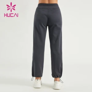 HUCAI ODM Women Sweat Pants Double Layer Waistband Fitness Joggers Supplier