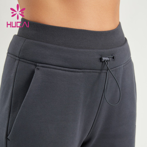 HUCAI ODM Women Sweat Pants Double Layer Waistband Fitness Joggers Supplier