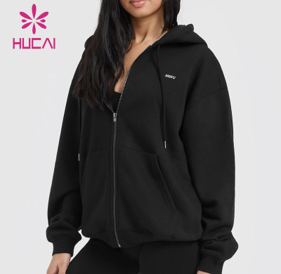 HUCAI OEM Lightweight Running Jacket Women Zip-Up Hoodie Sportswear Supplier