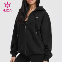 HUCAI OEM Lightweight Running Jacket Women Zip-Up Hoodie Sportswear Supplier