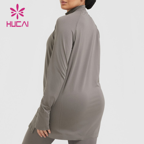 HUCAI OEM Quarter Zipper Style Stylish and Modest  Muslim Sportswear Supplier