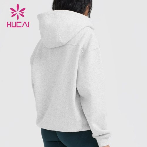 HUCAI OEM Laid-Back And Dropped-Shoulder Fit Hoodie Big Pocket and Cozy Ribbing Sportswear Supplier