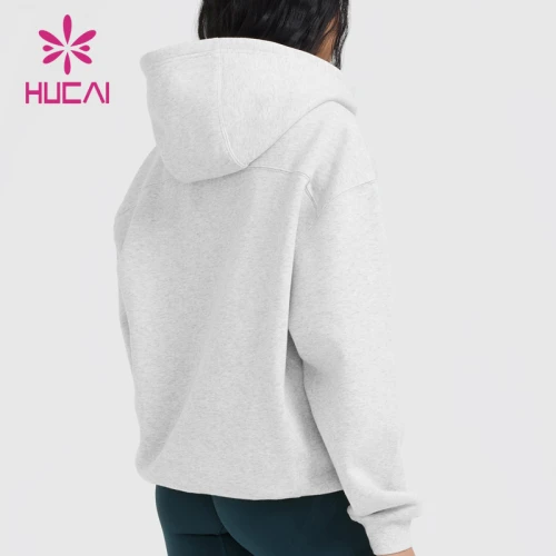 HUCAI OEM Laid-Back And Dropped-Shoulder Fit Hoodie Big Pocket and Cozy Ribbing Sportswear Supplier
