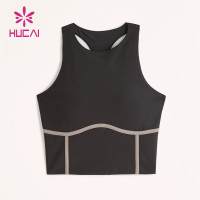 HUCAI OEM Custom Workout Tank Top High Support Stretchy, body hugging Fabric Gym Women Sportswear Manufacturer