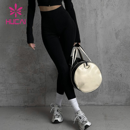 HUCAI OEM Custom High Waist Hip Lifting Abdominal Control Training Yoga Leggings Sportswear Manufacturer