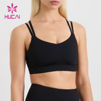 HUCAI OEM ODM Fitness Sports Bras Adjustable Shoulder Strap Custom Fitness wear Manufacturer