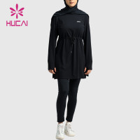 HUCAI OEM Women Training Top drawstring waist Modest  Muslim Sportswear custom Manufacturer