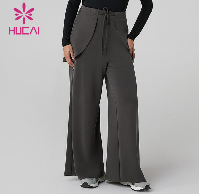 HUCAI OEM Women's Training Pants Drawstring Belt Muslim sports pants Custom Manufacturer