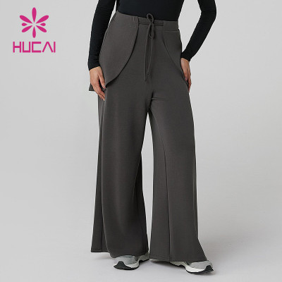 HUCAI OEM Women's Training Pants Drawstring Belt Muslim sports pants Custom Manufacturer