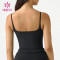 HUCAI OEM Custom Polyester Spandex Spaghetti Thin Strap Women Tank Top Sportswear Manufacturer