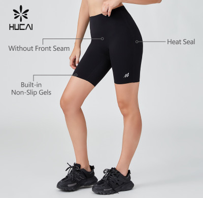 HUCAI OEM Sports Leggings Composite Craft Short Cycling Yoga Pants Sportswear Manufacturer