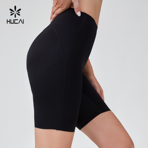 HUCAI OEM Sports Leggings Composite Craft Short Cycling Yoga Pants Sportswear Manufacturer