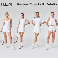 HUCAI Sportswear Manufacturer | OVERSIZE Slant collar Women's Golf Top Supports OEM, ODM