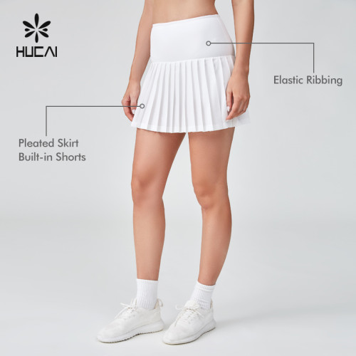 HUCAI Sportswear Manufacturer|Custom High Waist A-line Sports Pleat Tennis Golf Skirt