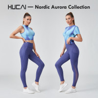HUCAI Sportswear Manufacturer|Polyester Spandex Digital Printing Sports T Shirt For Women
