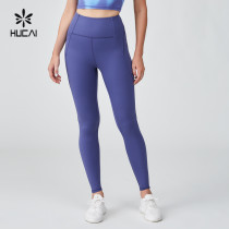 HUCAI Custom Fit Sporty Leggings Custom Women Yoga Pants With Pockets Clothing Manufacturer