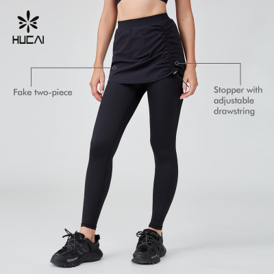 HUCAI Sportswear Manufacturer|Drawstring Skirt Wrap Modest Lslamic Sports Legging