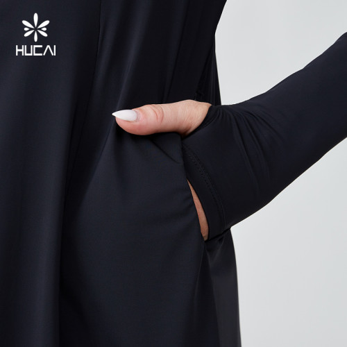 HUCAI Sportswear Manufacturer|Women Modest Long Sun Protection Outdoor Running Jacket