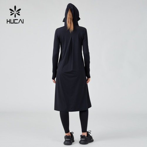 HUCAI Sportswear Manufacturer|Women Modest Long Sun Protection Outdoor Running Jacket