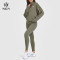 HUCAI Custom Wrap-front Sports Hoodie with Elasticated Waistband China Supplier