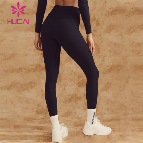 HUCAI sportswear Custom High Quality Yoga Pants Breathable High Waisted Women's Gym Leggings