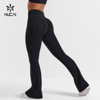 HUCAI Fashionable Soft High-Waist Women Pants China Wide leg Leggings Supplier
