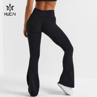 HUCAI Fashionable Soft High-Waist Women Pants China Wide leg Leggings Supplier