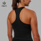 HUCAI Custom Women Racer Back Tank Top-China Yoga Vest Factory Manufacturer