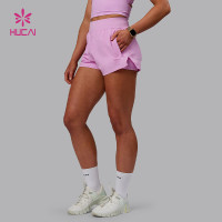 Custom High Quality Women's 2-in-1 HIIT And Gym Training Shorts | HUCAI Sportswear Manufacturer