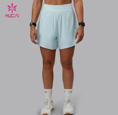 Custom High Quality Women's 2-in-1 HIIT And Gym Training Shorts | HUCAI Sportswear Manufacturer