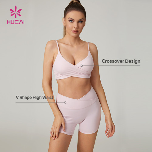 Custom Lululemon-Inspired Naked Feel Fabric Sports Bra And V-Waist Butt-Lifting Yoga Shorts Set