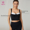HUCAI Custom high-end yoga clothing Sculpting Fit with Curved Cup Design Contrast Sports Bra