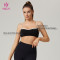 HUCAI Custom Polyester Spandex Breathable Sweetheart Neckline Contrast Color Yoga Sports Bra