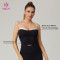 HUCAI Custom Two-In-One Design Contrast Color Slim-fit Ruched Skin-friendly  Workout Crop Top
