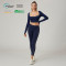 HUCAI Custom Sweetheart Square Neck Yoga Top with Contrast Lines in Kardashian-Inspired Fabric
