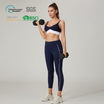 HUCAI Custom Slim Fit Yoga Leggings with Panel Stitching in Lululemon-Inspired Fabric