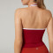 HUCAI Custom Women's Colorblock Strappy Open-Back Cropped Yoga Tank Top